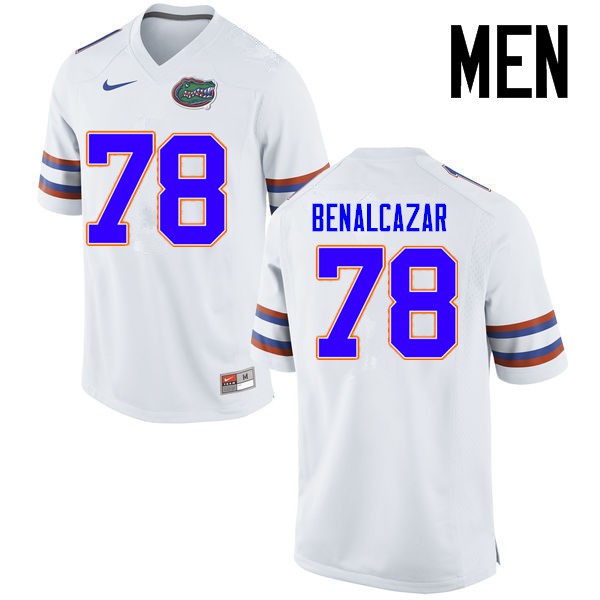 Florida Gators Men #78 Ricardo Benalcazar College Football Jerseys White